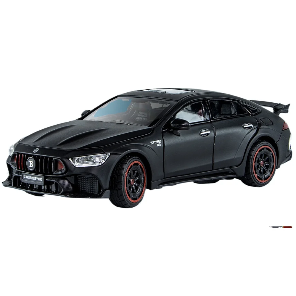 1:24 Brabus 900 AMG Alloy Car Toy Model Collection Automobile Ornaments 6 Open Door Foldable Side-Mirrors Gifts Toys