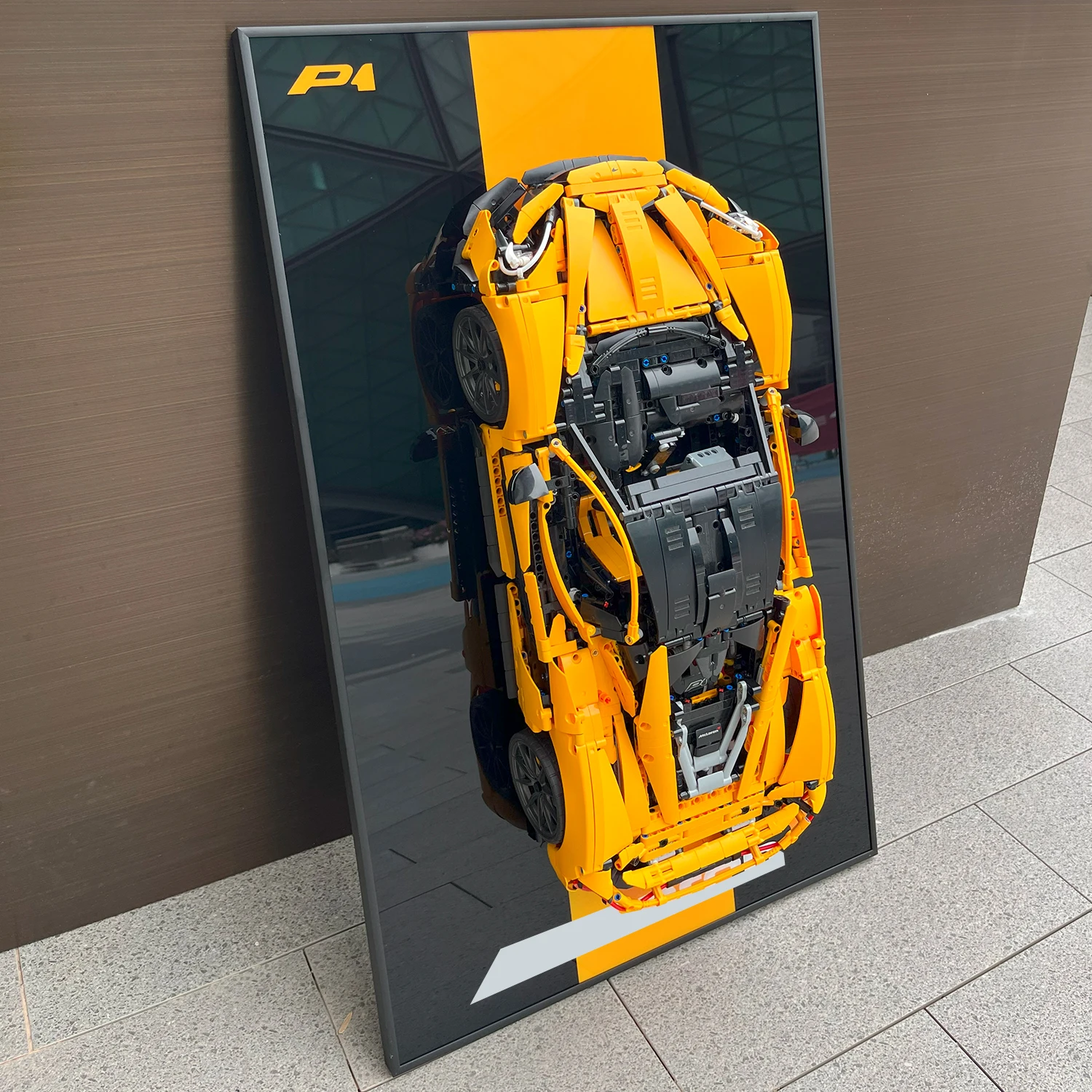 จอแสดงผล Wallboard สําหรับ Lego Technic 42172 Mclaren P1, ของสะสมสําหรับผู้ใหญ่สําหรับ Lego Car Wall Mount Building Blocks