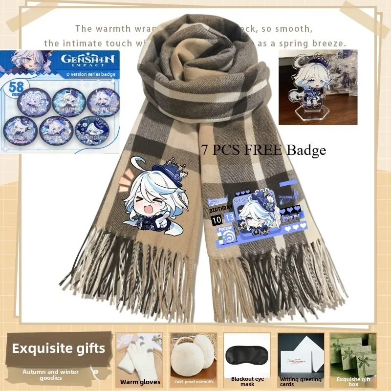 180 ซม.* 70 ซม.Furina ผ้าพันคอ Genshin Impact คอสเพลย์ Cape Theme เกม Impression Series Focalors ผ้าคลุมไหล่ผ้าพันคอนุ่มสําหรับผู้หญิงผู้ชาย