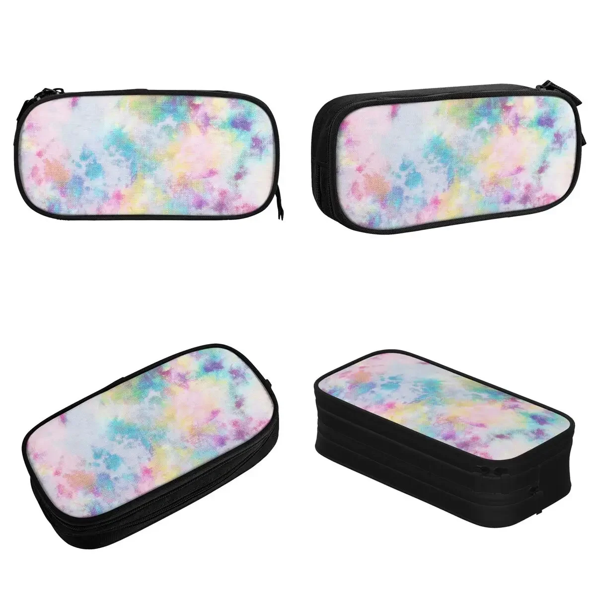 Pastel Tie Dye Tiedye Die Tiedie Pencil Case Fashion Pen Box Bags Girls Boys Large Storage School Supplies Cosmetic Pencil Pouch