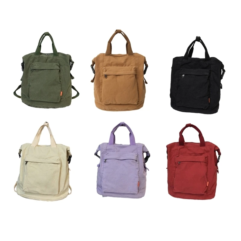 

Canvas Shoulder Bag Backpack Fashion Casual School Bag for School, Travel