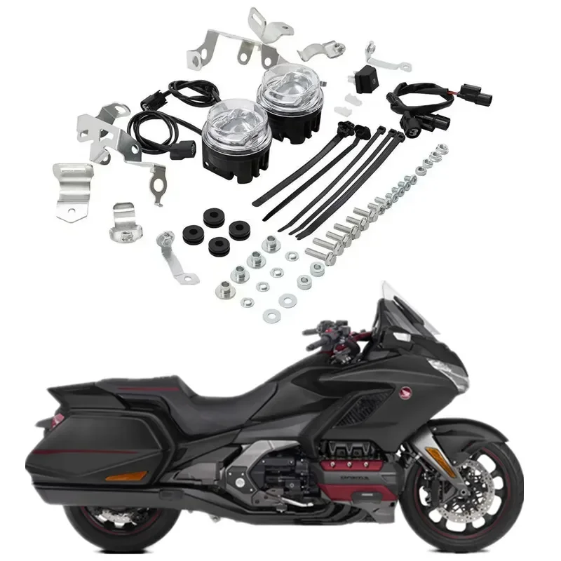 

For Honda Goldwing Gold wing GL1800 GL 1800 2018-2020 2019 Replace of 08V70-MKC-A00 Motorcycle LED Fog Lights Attachment Kit