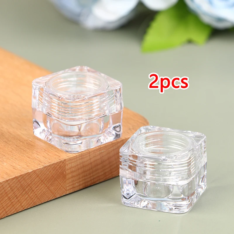 

2pcs 5G Cosmetic Empty Jar Pot Eyeshadow Makeup Face Cream Container Bottle Acrylic For Creams Skin Care Products Makeup