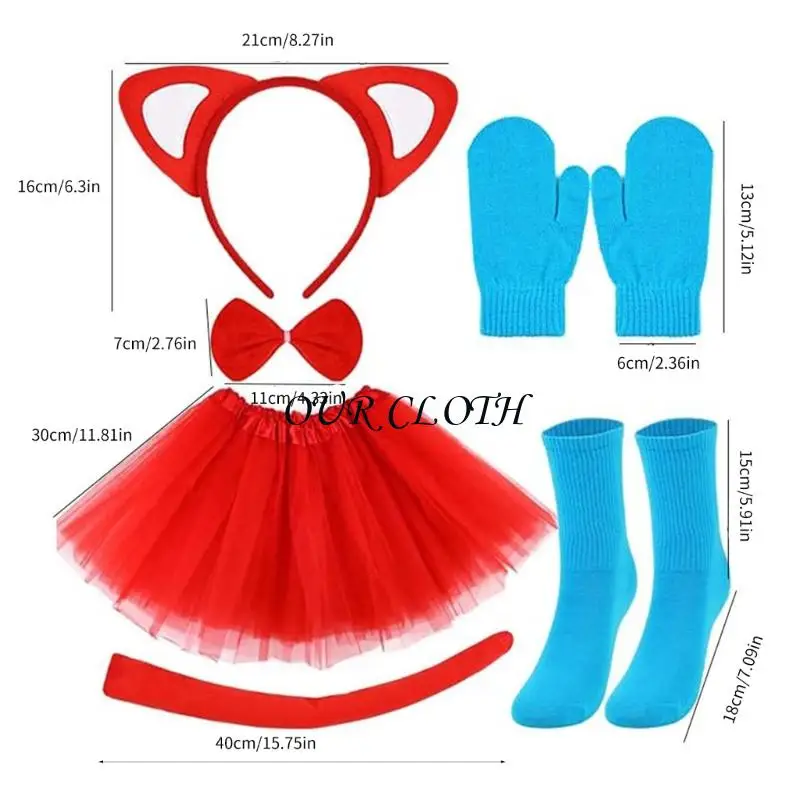 Cats Disfraz gatos Cats Headband Bowtie Cail Guantes cola Coscos Animales cosplay Y1ac