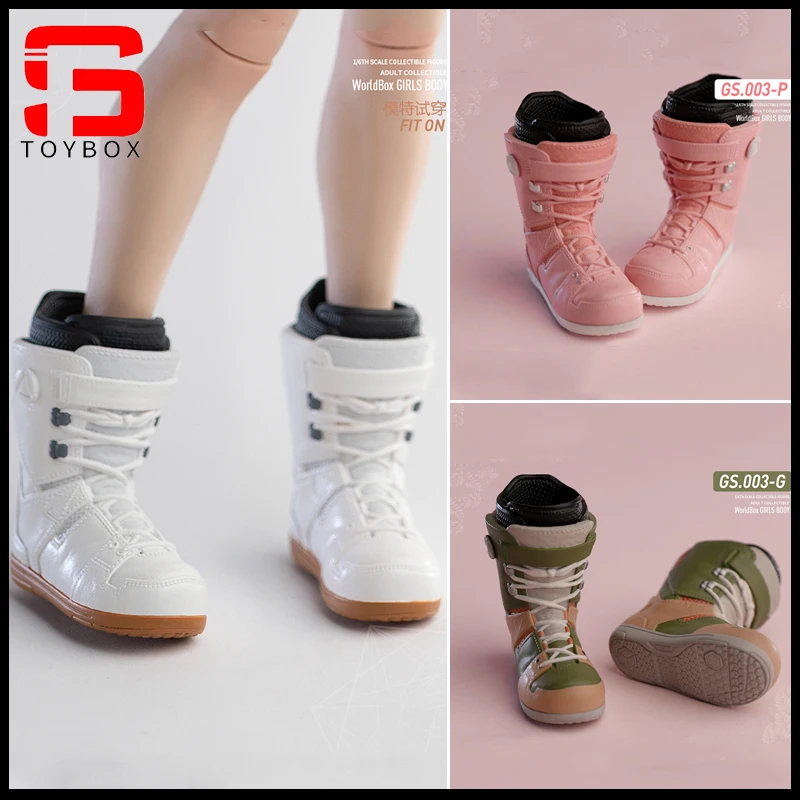 Worldbox GS003 1/6 Female Ski Shoes Solid Snow Boots Clothes Model Fit 12'' Soldier Detachable Feet Action Figure Body