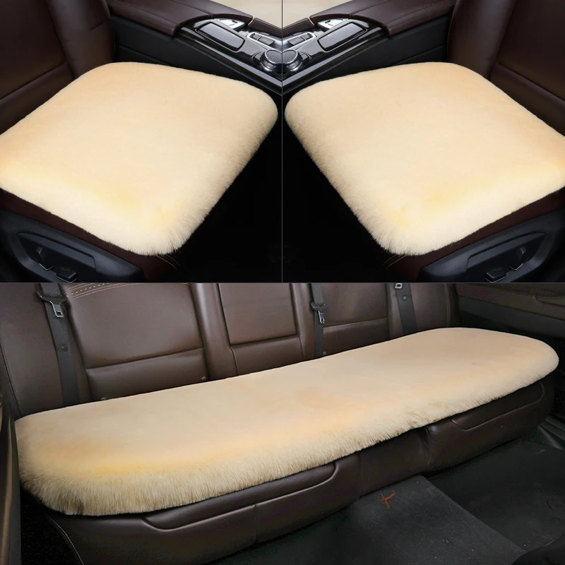 

3PCS Plush Seat Cover Cushion For Volkswagen Passat B5 B7 B8 Golf 4 5 6 7 New Polo 6R Warm Soft Winter Accessories Interior