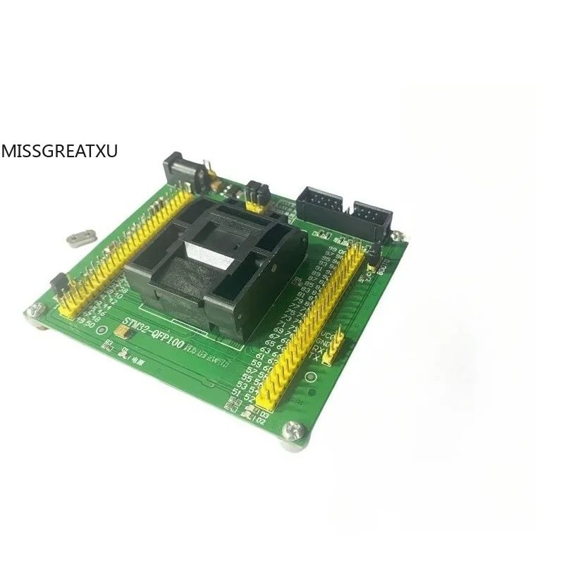 Flip Lock LQFP100 Programming Socket STM32-QFP100 PCB Expansion Board Full Pin Lead Out Mass Production Chip Test Download Tool