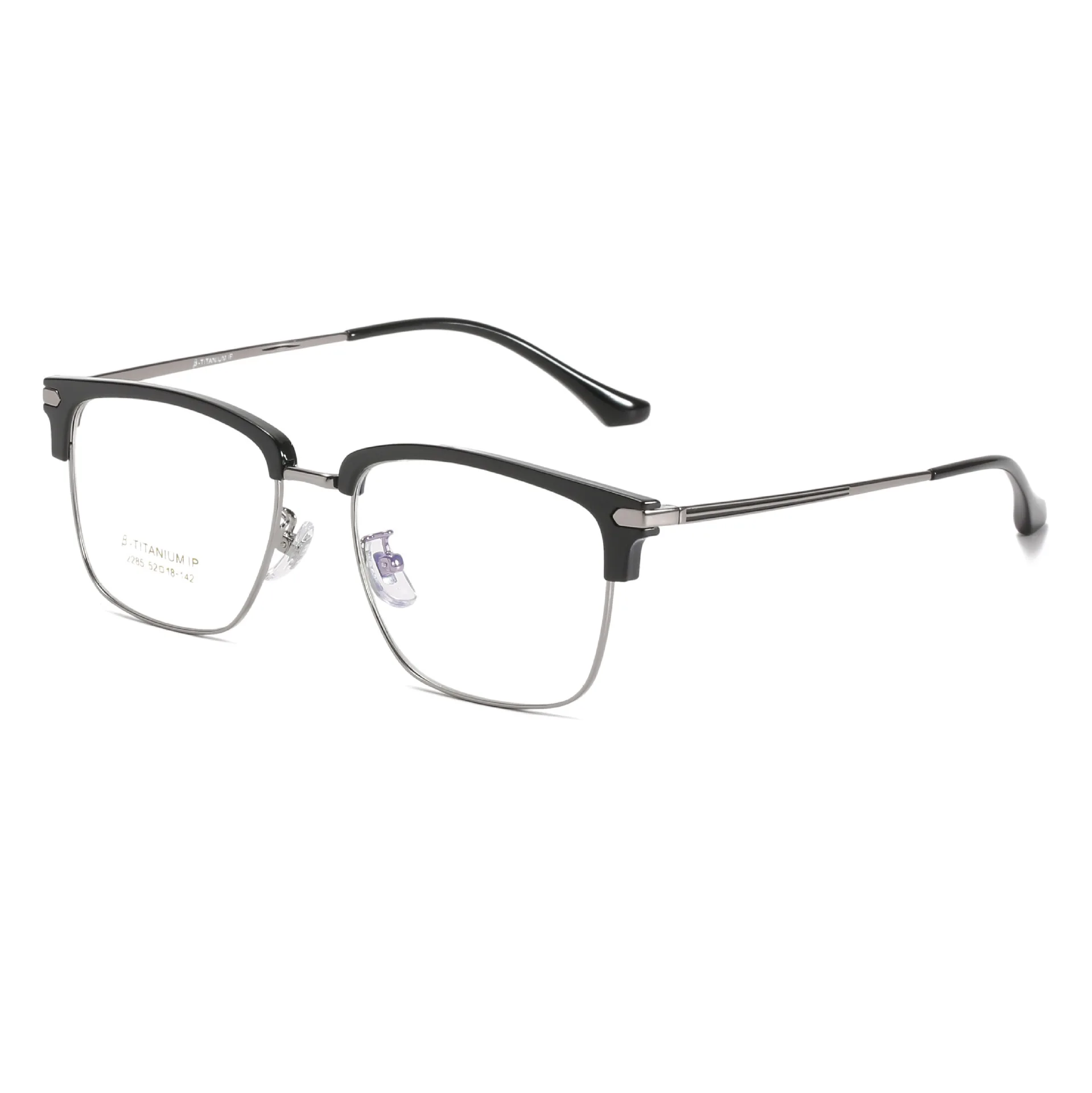 Eyebrow Tr90β Titanium Glasses Leg Square Frame Glasses Frame Optical Frame with Myopic Glasses Option