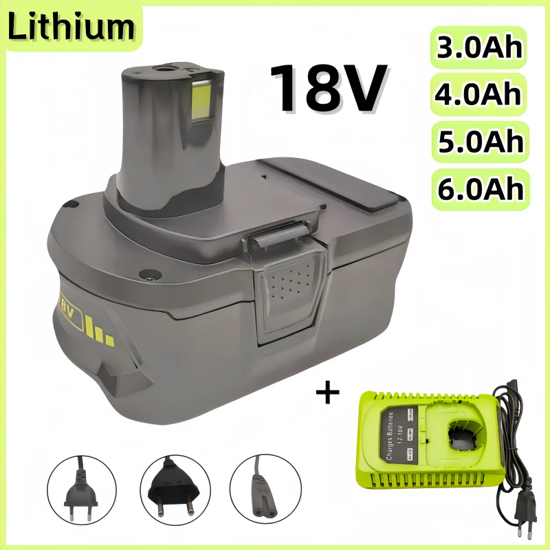 

New RYOBI 18V Wireless Power Tool BPL1820 P108 P109 P106 RB18L50 RB18L40 Lithium Ion Battery 3.0Ah/4.0Ah/5.0Ah/6.0Ah