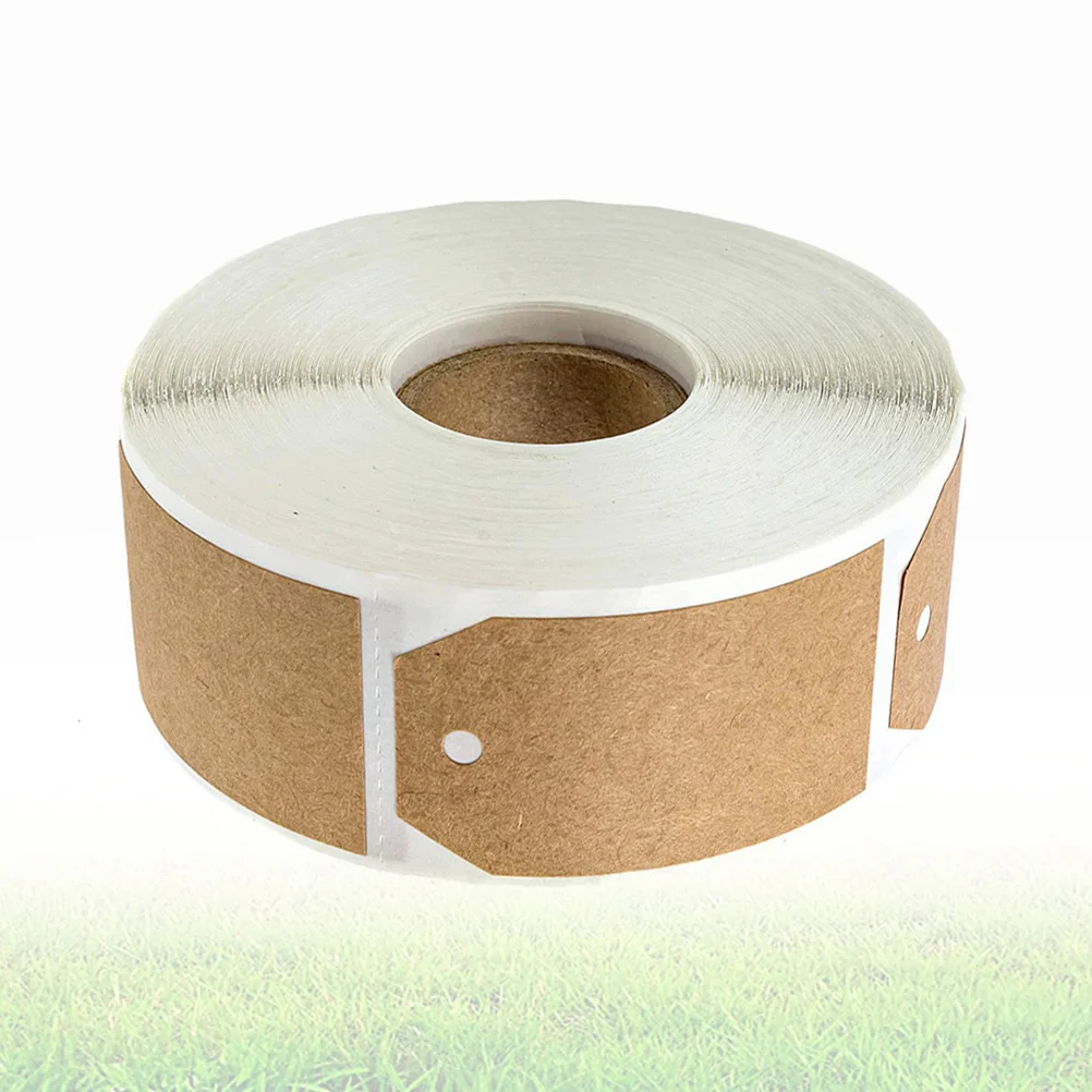 

Blank Kraft Paper Label Stickers Reusable Adhesive Stickers for Storage Boxes Jars Filing Cabinet Organization Tool in Office Or