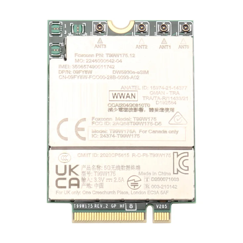 

Модуль Ingenious-5G 1R4FV DP/N, высокая производительность для ноутбука Dell Latitude 5430 7330 7430 7760 9420 9520