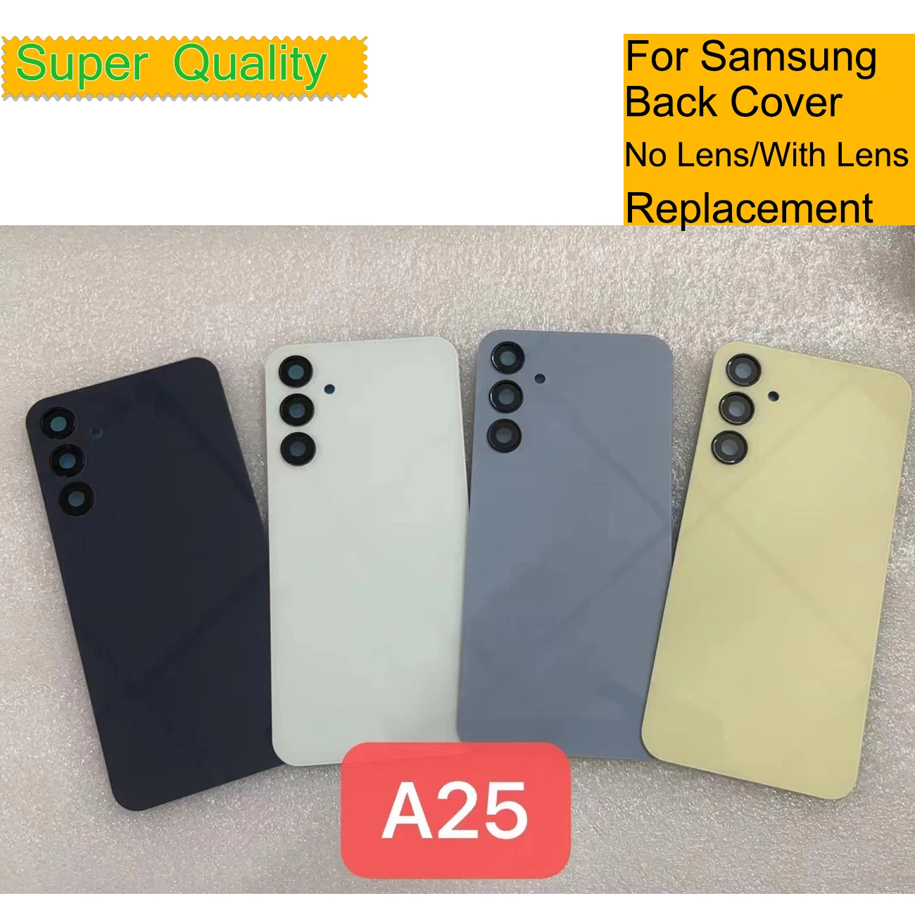 

10Pcs/Lot Real Cover For Samsung Galaxy A25 A256 Back Cover Battery Housing Door Chassis Housing Repair Replacement