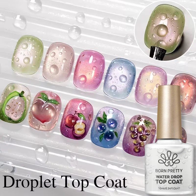 BORN PRETTY Water Drop Top Coat 10ml  No Wipe Gel Polish Summer Design Transparent Varnish Soak Off DIY At Home Manicure - view 3