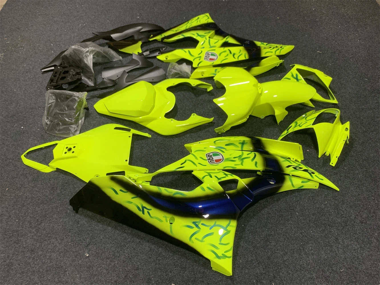 Motorcycle Fairing kit for Yamaha R6 06-07 YZF600 2006 2007 Fairing Fluorescent Yellow black Blue motorcycle guard plate