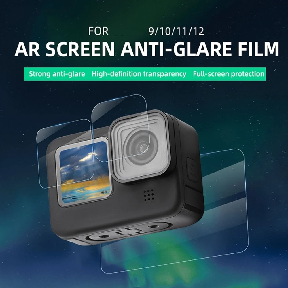 1 комплект Пленки для улучшения экрана PET AR для спортивной камеры 9/10/11, пленка HD, защитная пленка, аксессуары