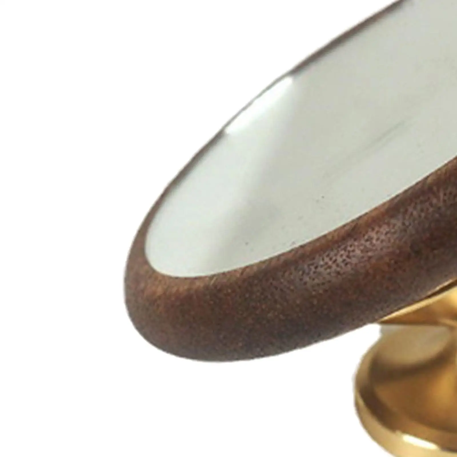 Wooden Espresso Lens Rate Observation Reflective Mirror for Office