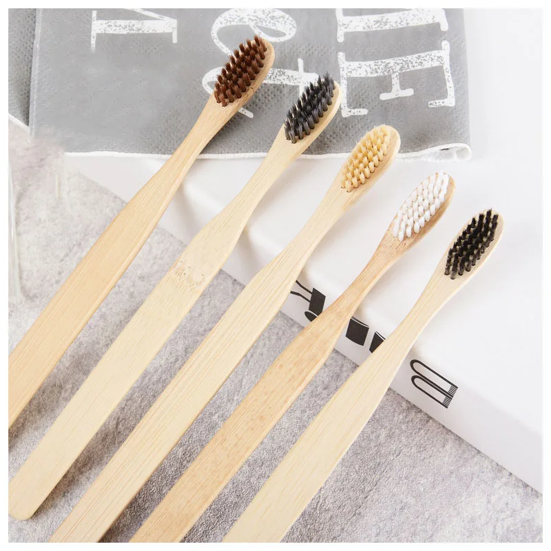 

Hot Sale Bamboo Toothbrush Environmentally Health Soft Fibre Wood wooden Tooth Brush Eco products Tooth brushes for Adult