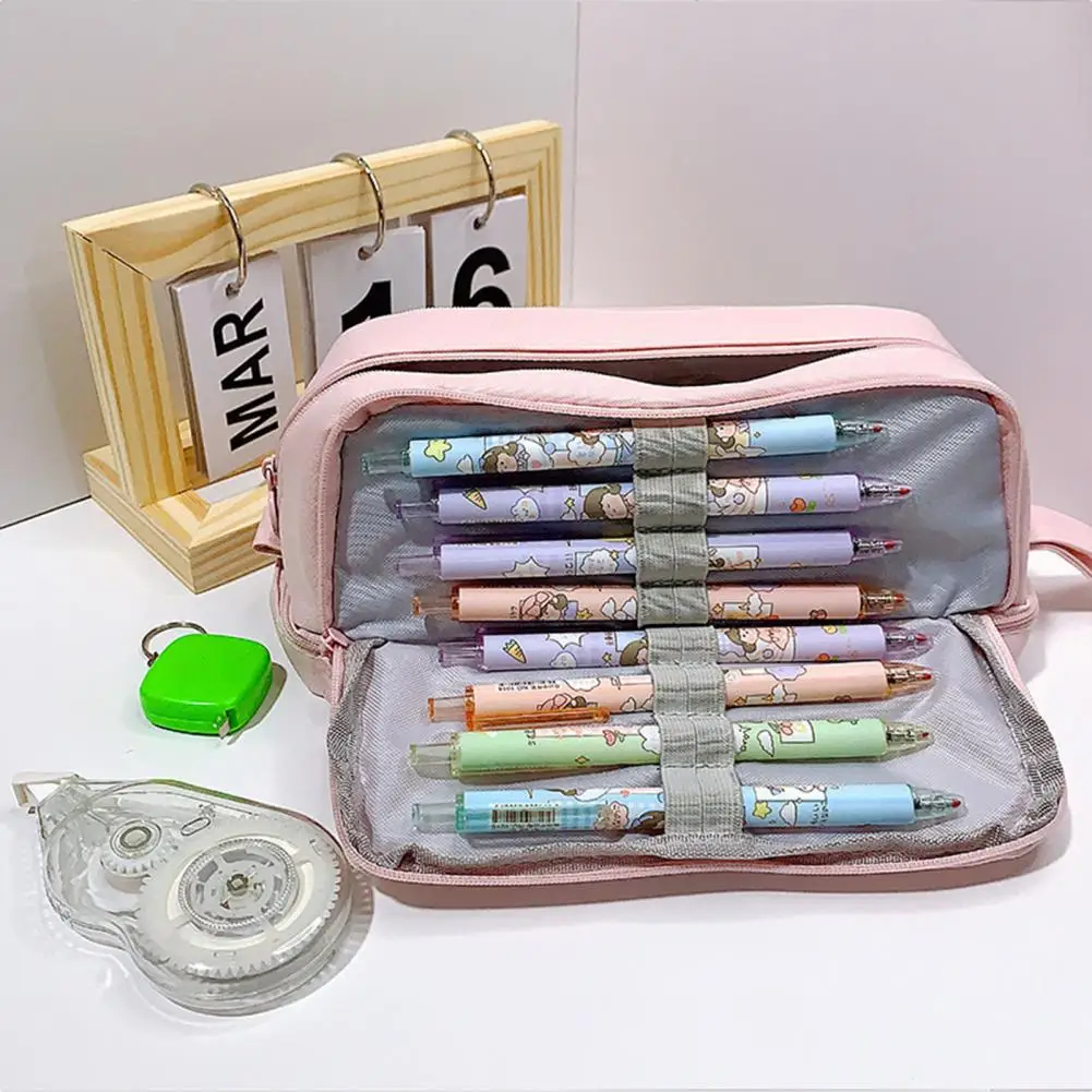 Feder mäppchen mit mehreren Fächern Feder mäppchen mit mehreren Fächern und Netz taschen für die Schule für Jugendliche für Stifte