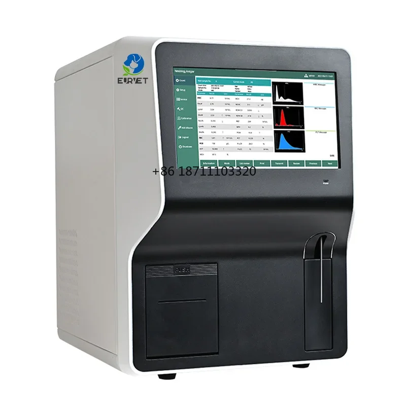 EUR VET Mindry Automatic Mindray Hematology Analyzer 3 Part Full Auto Cbc Hematology Analyzer Vet Blood System With Open Reagent