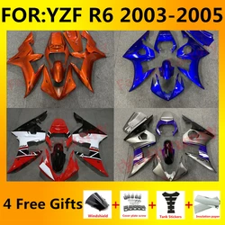 Motorcycle full Fairing kit fit for yamaha YZF R6 03 04 YZF-R6 2003 2004 model bodywork body ABS Plastics fairings kits zxmt