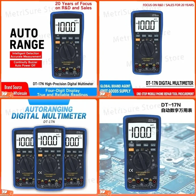 Digital Capacitance Meter Auto Range LCR Tester for Capacitor Measurement Voltage Current Resistance Continuity Tester