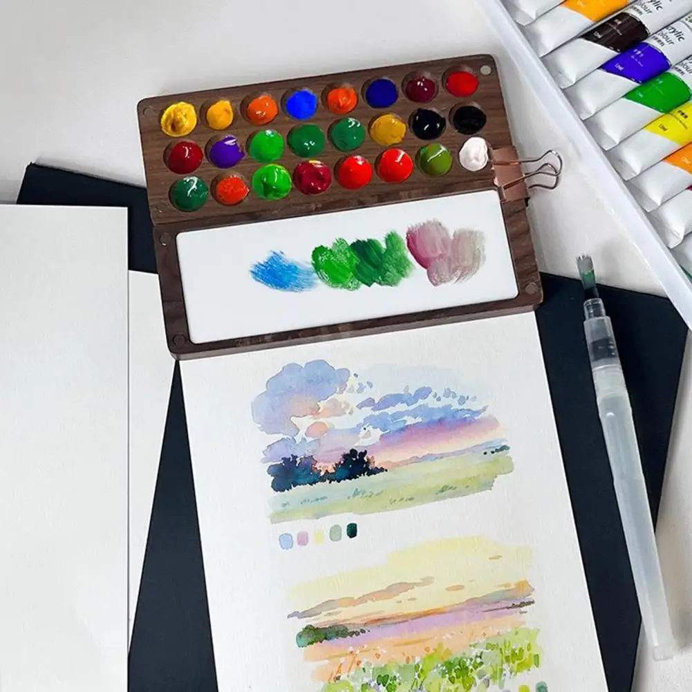 ポータブルプレゼンテーションボックス,マルチグリッド,家のための理想的な水彩パレット,屋外旅行