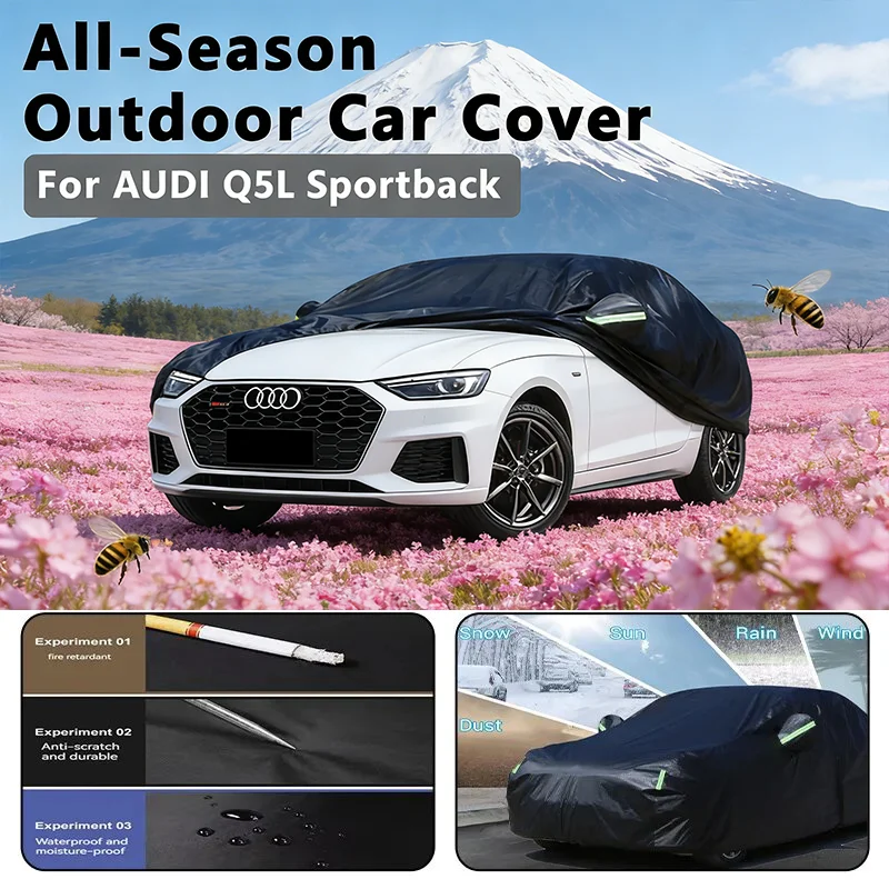 

Автомобильный чехол для AUDI Q5L Sportback-на открытом воздухе полная защита, водонепроницаемый пылезащитный термостойкий автомобильный чехол водонепроницаемый уличный