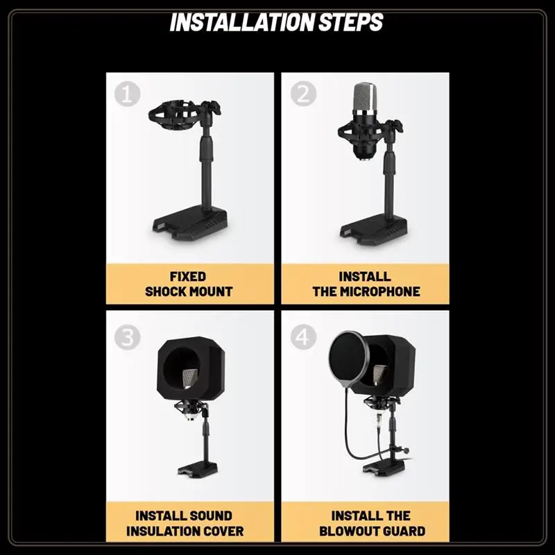 غطاء إسفنجي للميكروفون ذو سعة موثوقة، ميكروفون صوتي، شاشة رياح، غطاء صوت محمول مضاد للصوت، سعة