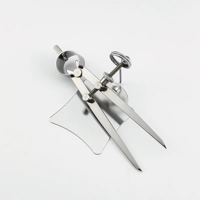 Stainless steel adjustable spacing gauge, l-eather woodworking dual use edge pressing, marking and positioning tool