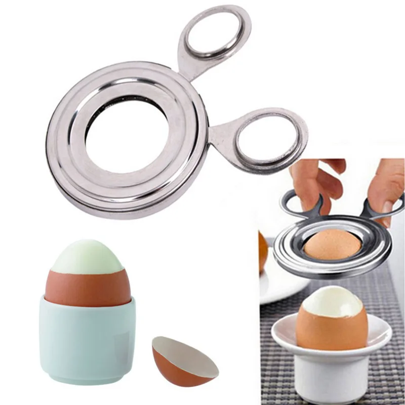 Conveniente in acciaio inox uovo sodo Shell Topper Cutter Snipper Opener Kitchen Gadget Home Essential