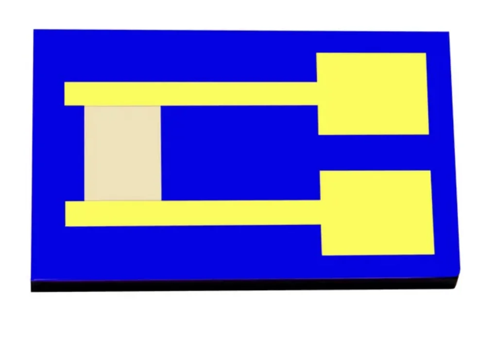 3μm silicon-based finger-like electrode capacitor array gas biosensor electrochemical photoelectric detection