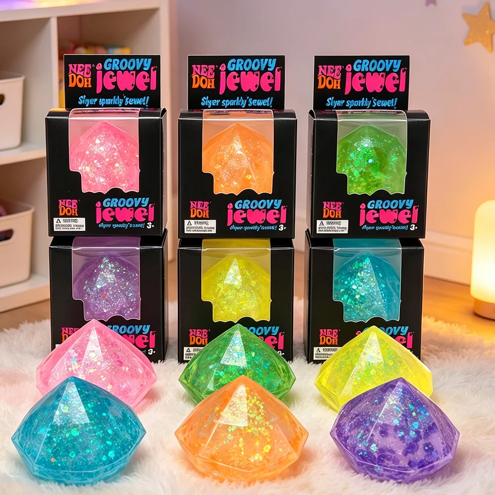 Jouet anti-stress Hot Needoh Diamond Gemstone à rebond lent, conçu pour aider les adultes à soulager l'anxiété