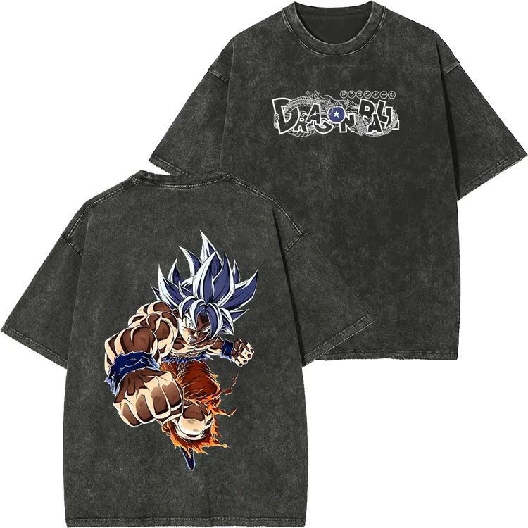 

​​dragon Ball Oversized T Shirt Street Style Saiyan Goku Graphic Anime Printing Tee Men's 2025 Summer Casual Otaku Fashion​​ Top