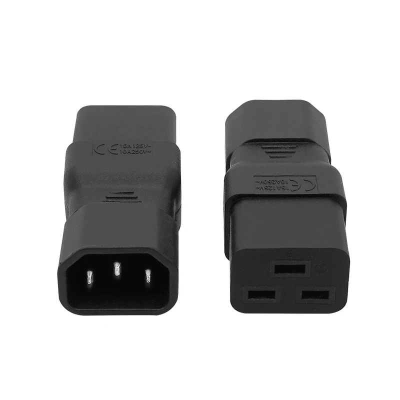 IEC 320 C14 Male to Female C19 Adapter IEC C19 to C14 PDU PSU UPS Power Connector