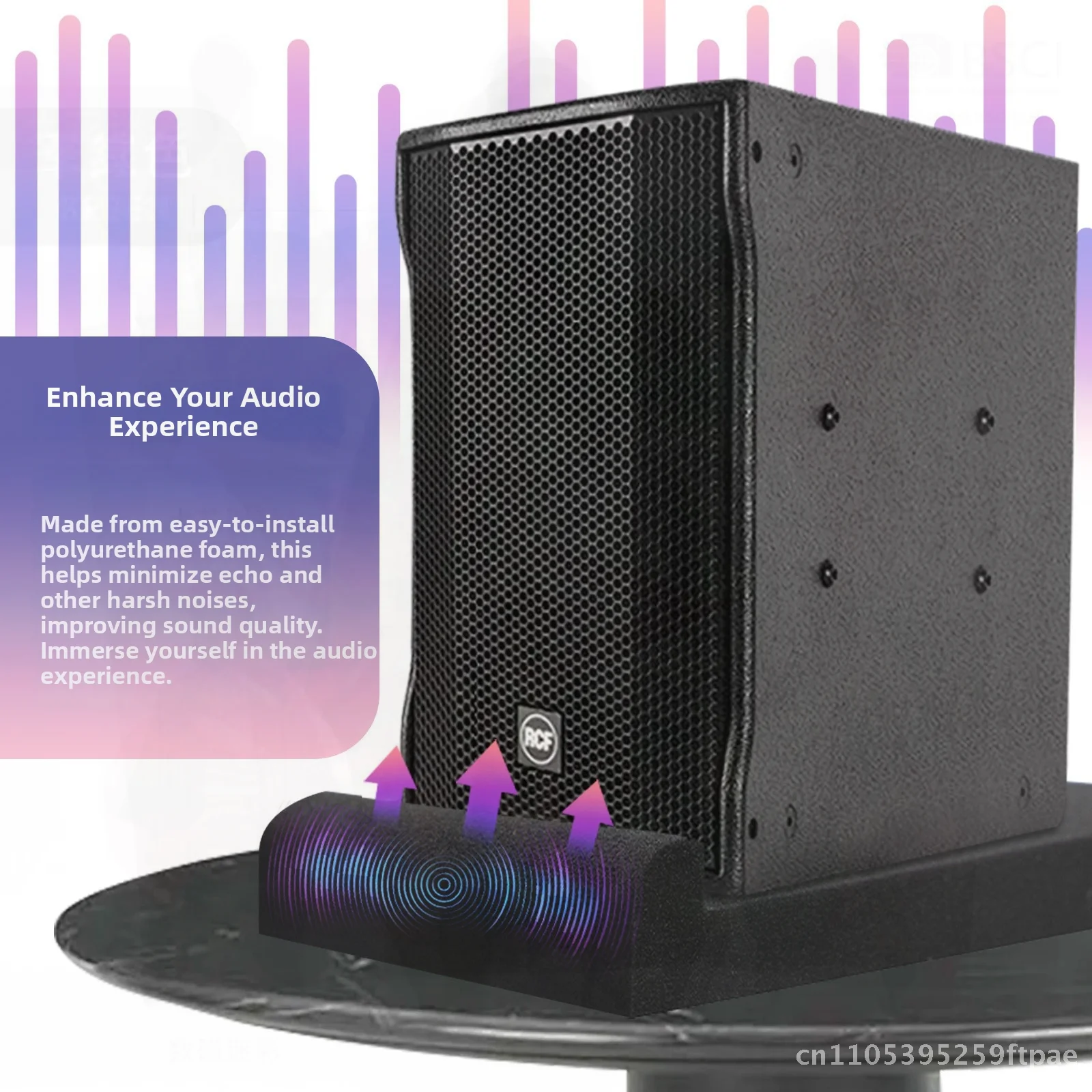 Shockproof Speaker Sponge Pad Sound-Absorbing Cotton Bookshelf Anti-Slip Subwoofer Audio Silent Upgrade Microporous Polyurethane