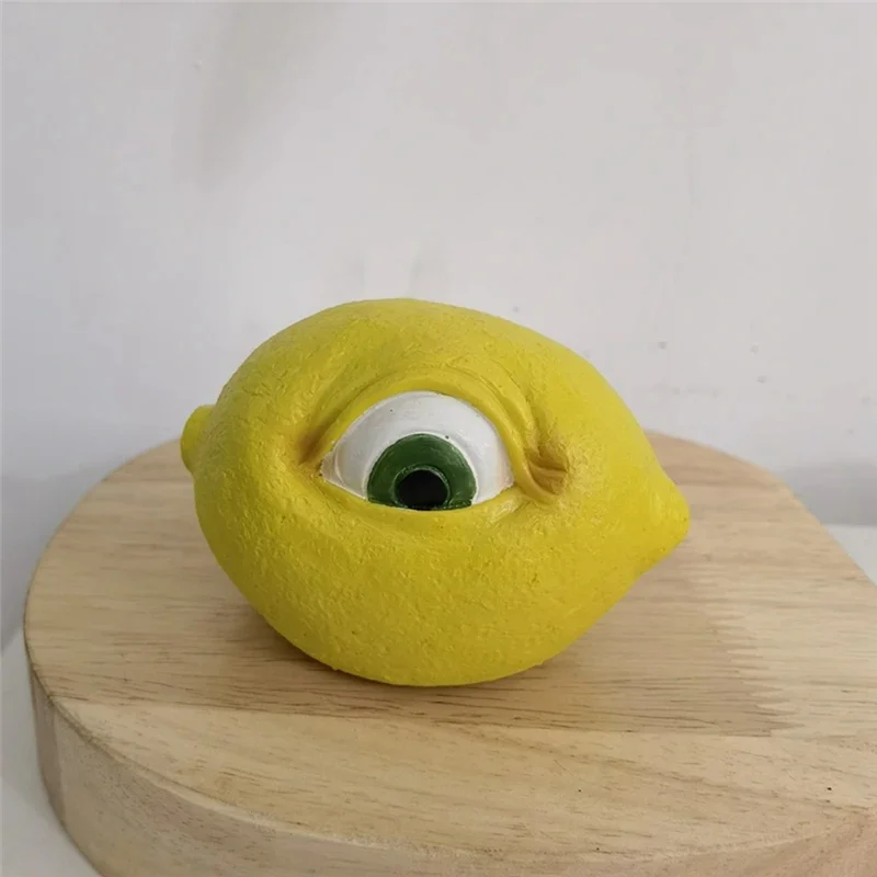 The All Seeing Fruit Resin Statue Simulation With Eyes Creative Sculpture Desktop Decor Home Easy Install Easy To Use