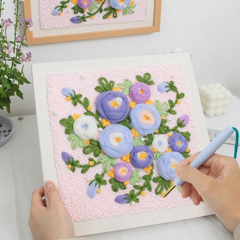 

Набор игл для вышивания цветов, легкая шерсть, волшебная игла для вышивания, набор для рукоделия, пряжа, набор для шитья, ткачества, домашний декор