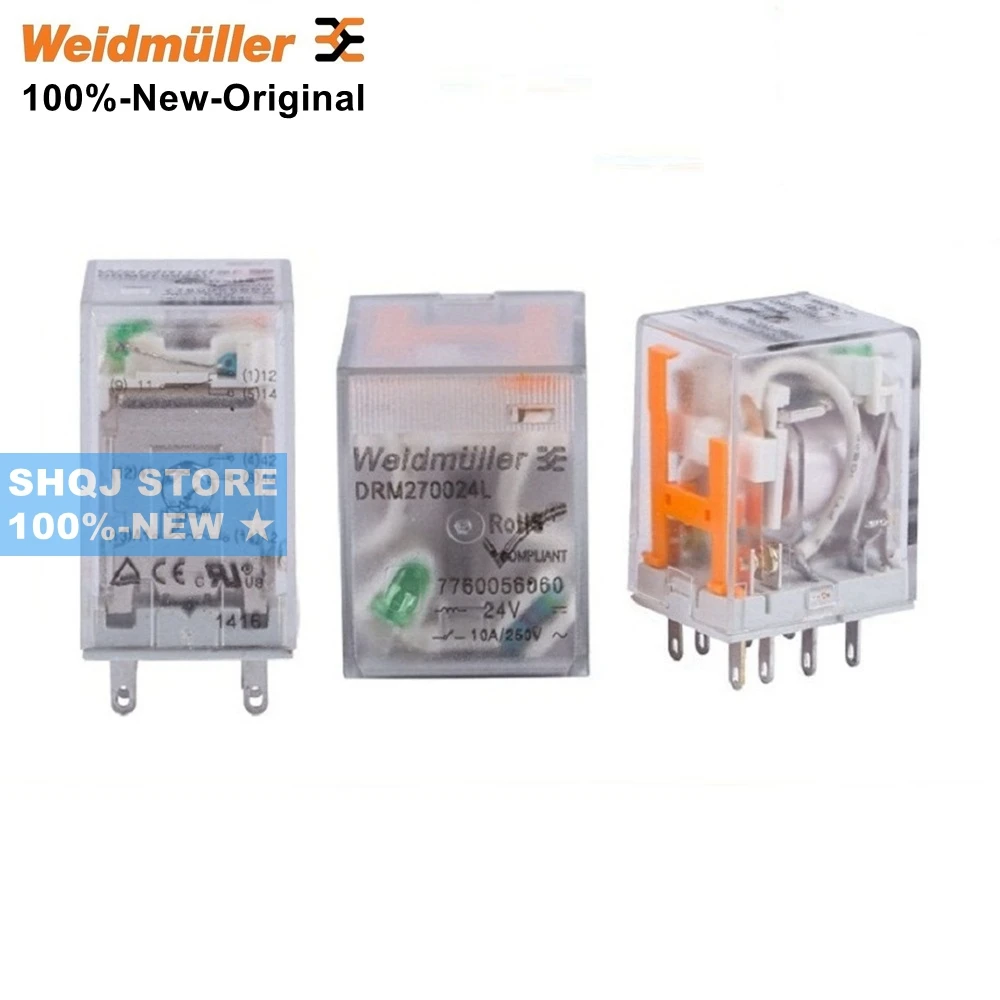 Weidmuller 100%-New DRM270024L DRM270730L DRM570024L DRM570730L LT LD 24VDC 230VAC 10A 1PCS Relay