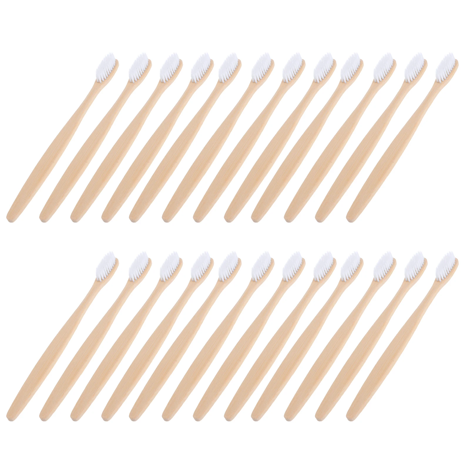 

24 Pcs Bamboo Toothbrush Travel Toothbrushes Adult Flat Soft Bristles Camping on The Go Household Teeth