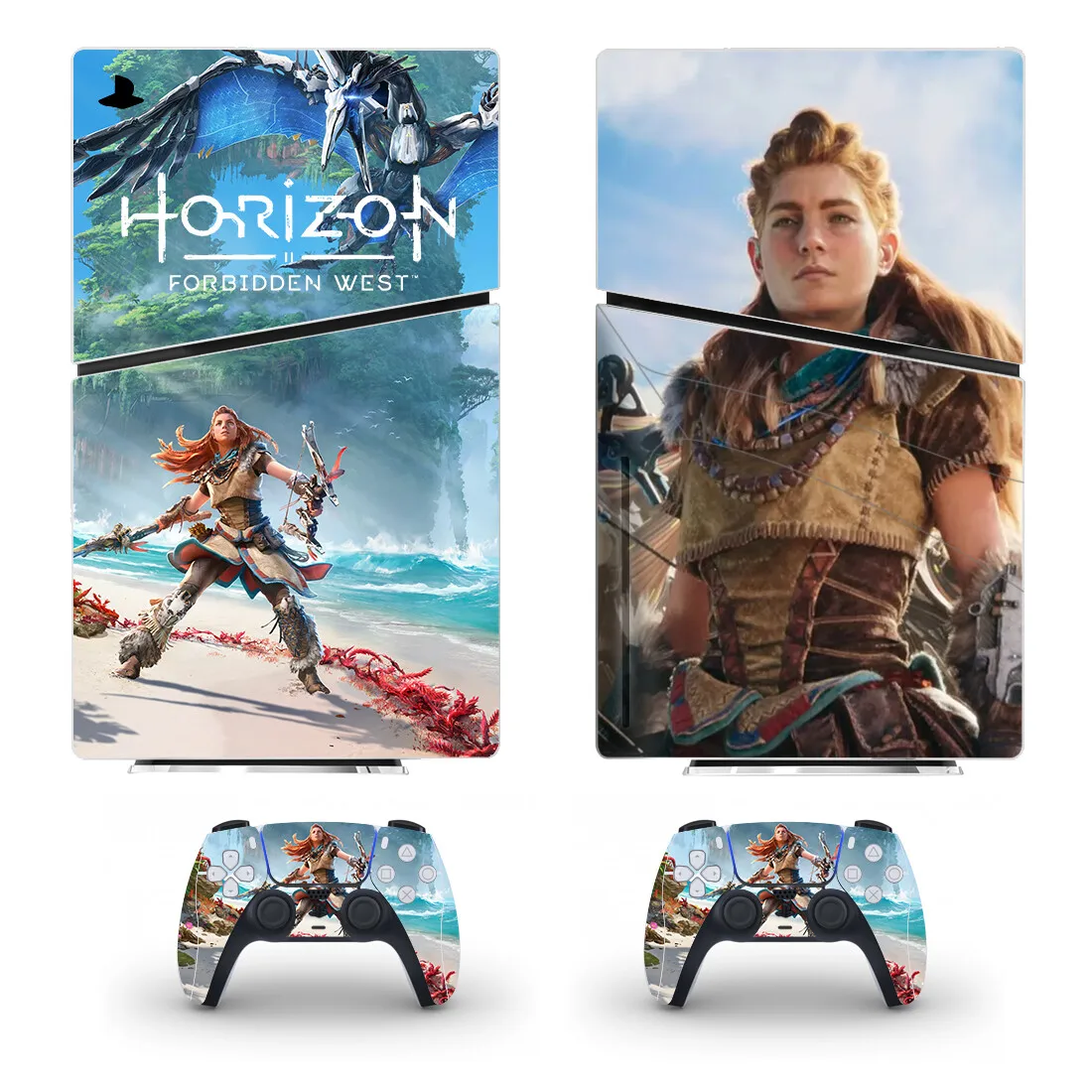 الفينيل سليم القرص الجلد ملصقا ، غطاء لصائق لوحدة التحكم و 2 وحدات تحكم ، الأفق Forbidden الغربية ، جديد