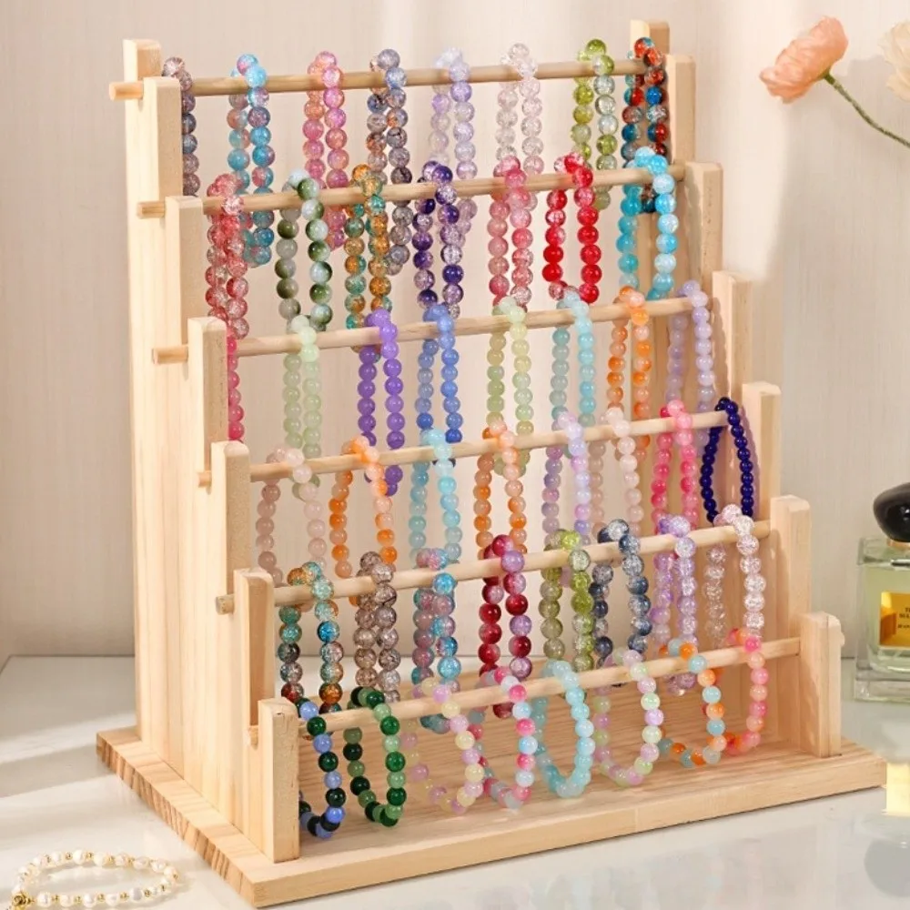 

4/6-уровневый съемный держатель для ювелирных изделий, компактный органайзер для ювелирных изделий, деревянная подставка для ювелирных изделий, прочный, многофункциональный