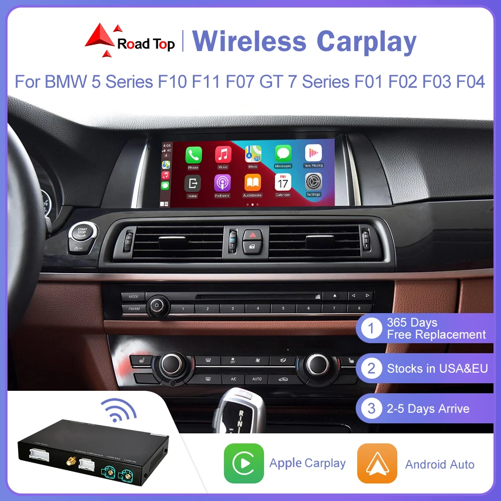 Wireless CarPlay For BMW 5 Series F10 F11 F07 GT 7 Series F01 F02 F03 F04 CIC NBT EVO Android Auto Mirror Link AirPlay Car Play