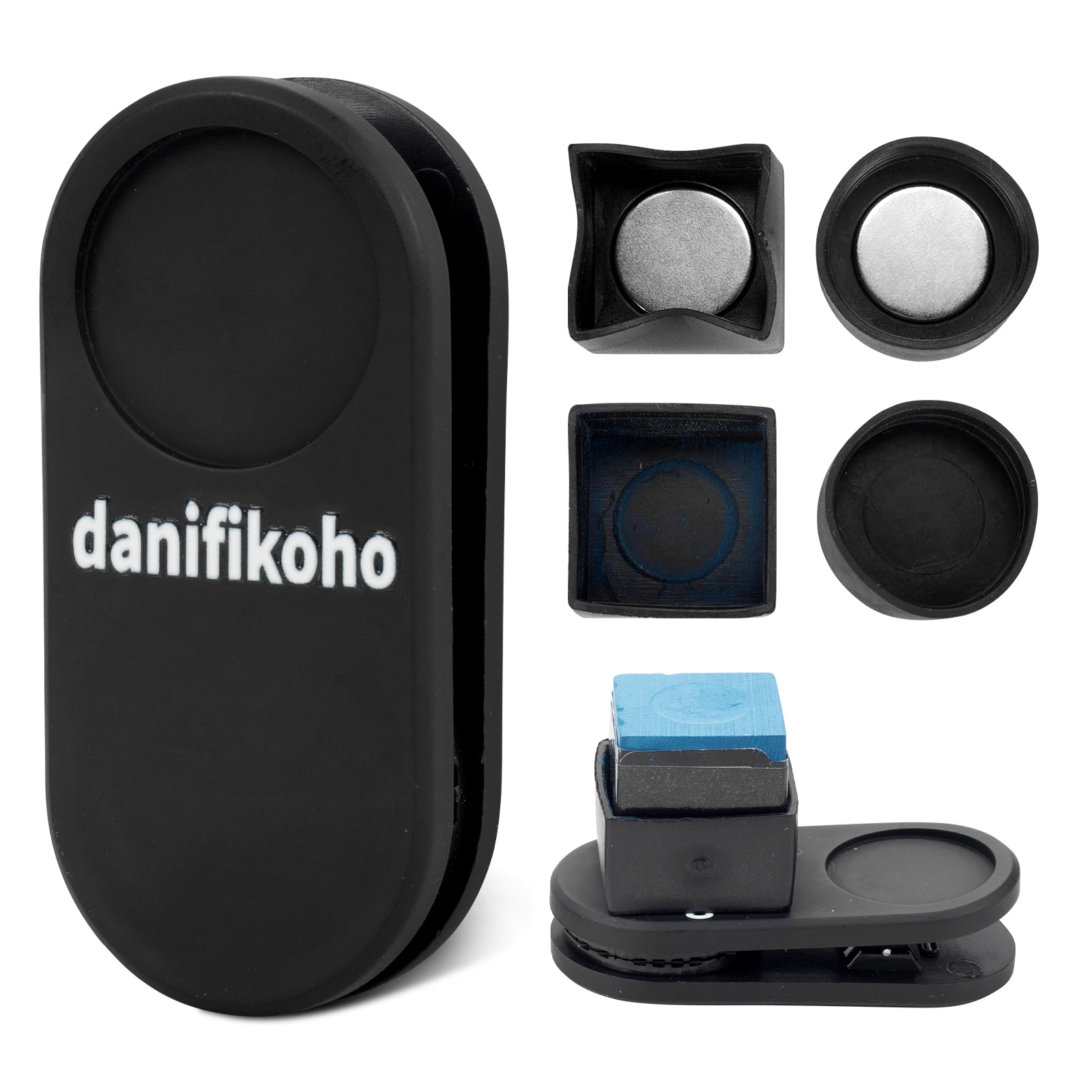 

Pool Chalk Holder Magnetic Silicone Chalk Holder Belt Clip for Round and Square Clip Snooker Billiard Accessories Black