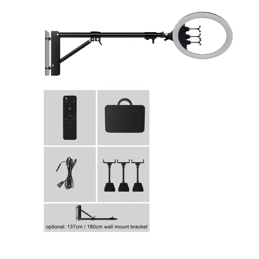 Barber Shop Hair Ceiling Hanging Lamps 18 21 Inch Wall Bracket Light Ring for & Personal Care