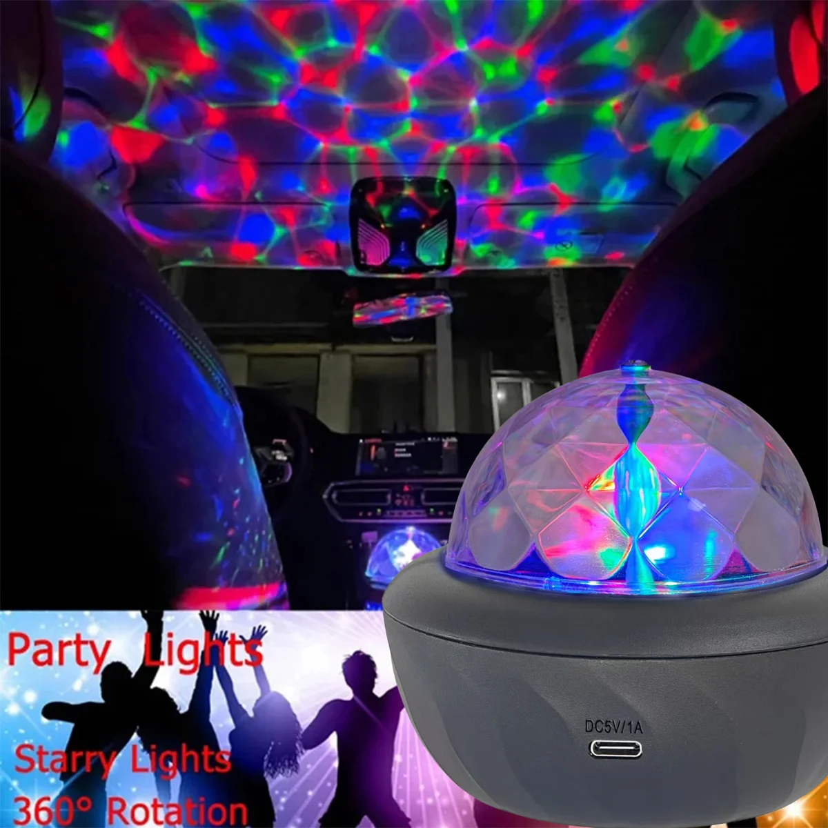 

RGB светодиодный проектор звездного неба с автоматическим вращающимся сценическим эффектом USB Galaxy Light для комнаты, рождественские праздники, украшения на Хэллоуин