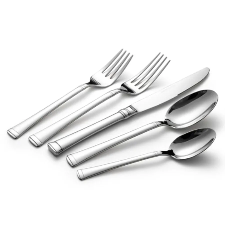 

Silverware Set Service for 8 18/10 Stainless Steel 40 Piece Flatware Cutlery Set Mirror Polished