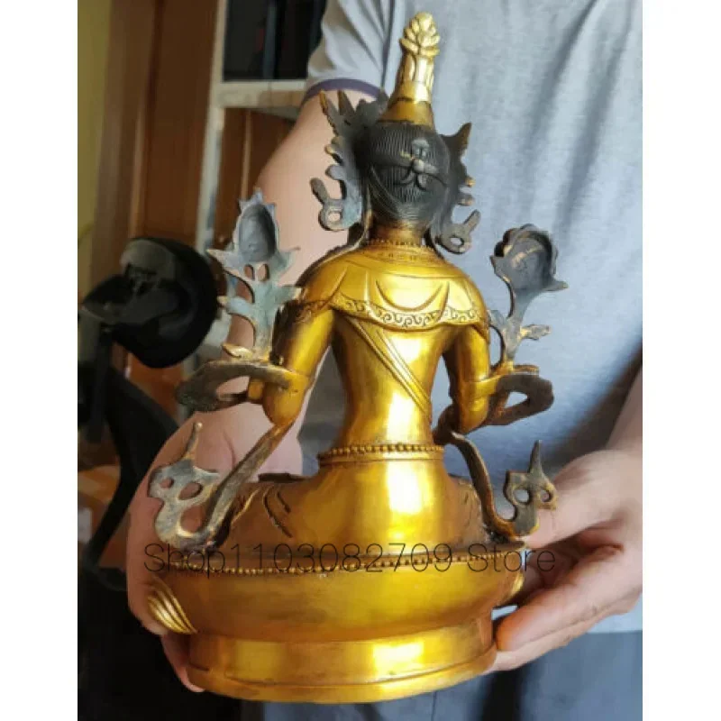 11 "bronze dourado buda branco tara estátua antigo templo deus bodhisattva budismo