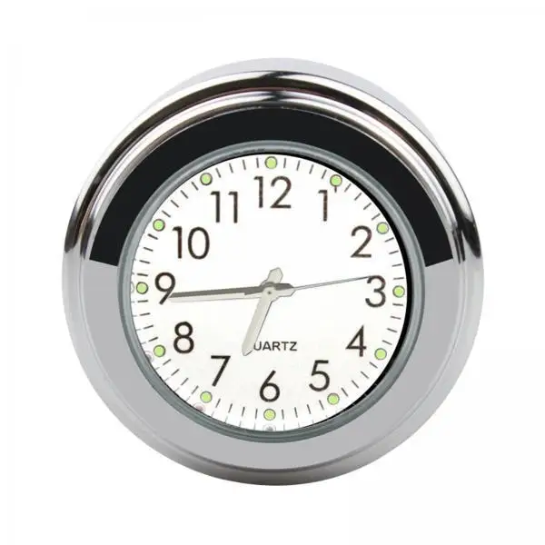 Aluminum Handlebar Clock Easy Read Time Gauge Wear Resistant Mount for Motorbike Cruiser Yacht 22-25mm