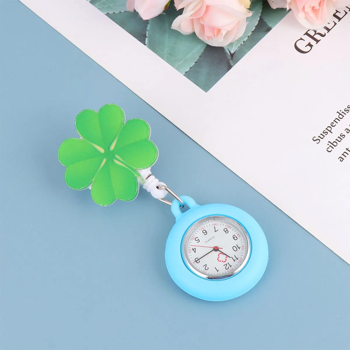 

Watch Cute Nurse Watches Badge Reel Nurses Kawaii Pocket Analog Women for