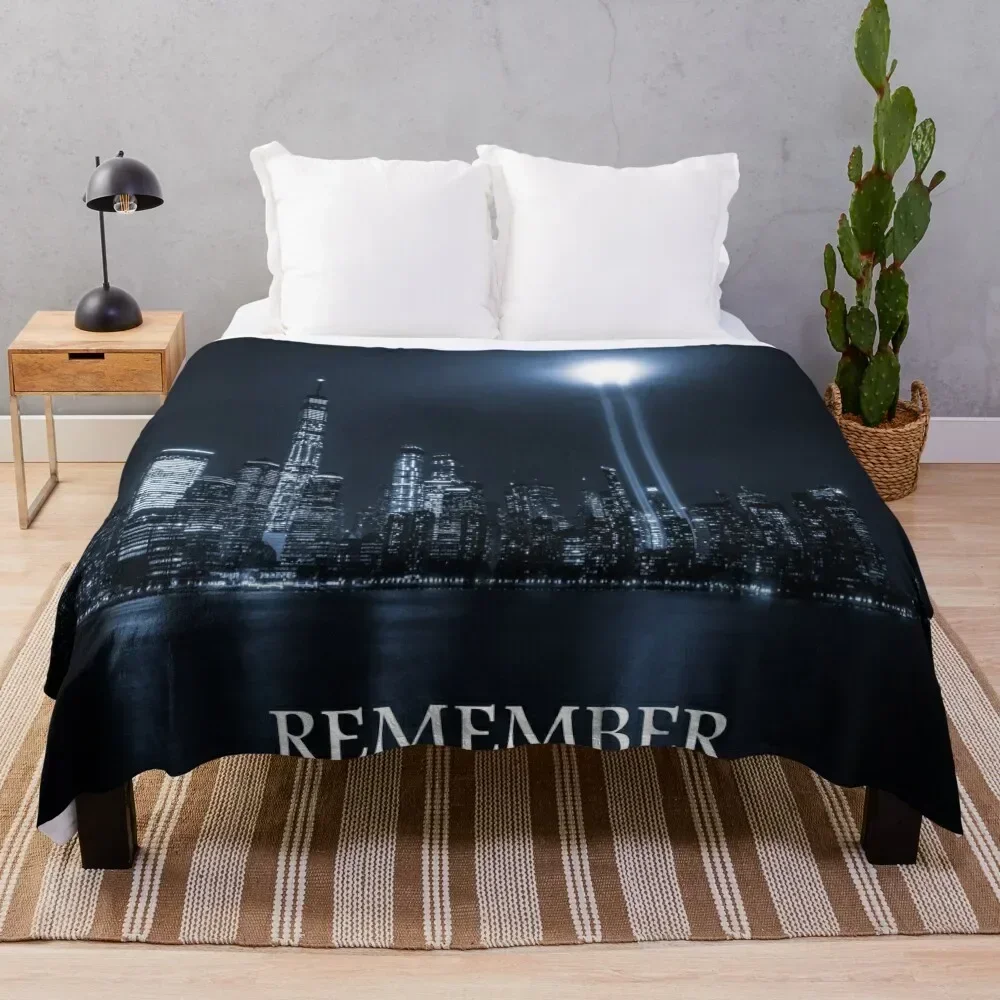 

Twin Towers-Remember Throw Blanket For Sofa Thin Decorative Sofas Hair Thermal Blankets